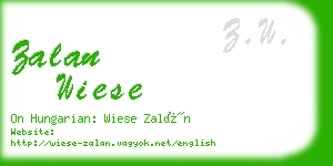 zalan wiese business card